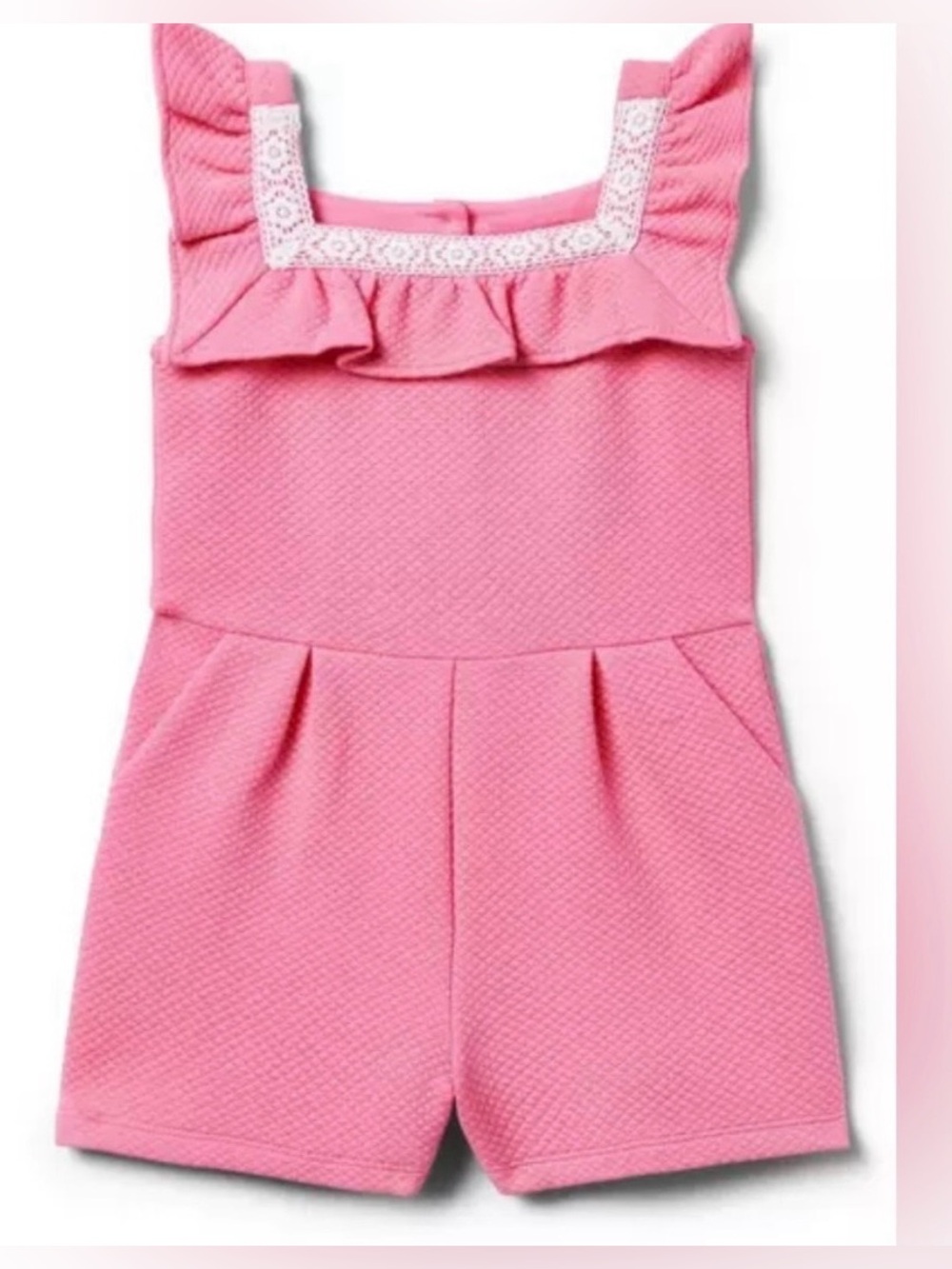 JANIE AND JANE RUFFLE QUILTED ROMPER